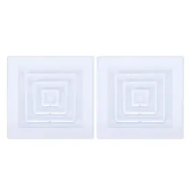Zaplyte 649603985743 2 X Square Air Vent Cover 14 Inch Plastic Return Grille White