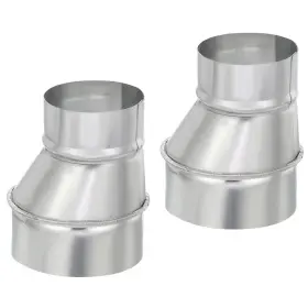 Zaplyte 656320666084 2pack 4 Inch To 3 Eccentric Duct Reducer Galvanized Iron Ducting Connector