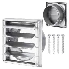 Zaplyte 679134740412 Dryer Vent Cover 6 Inch Stainless Steel Exterior Outlet Grille Flap Screen Mesh