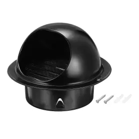 Zaplyte 680811552709 4 Inch Vent Round Cover Stainless Steel Exterior Wall Air Black