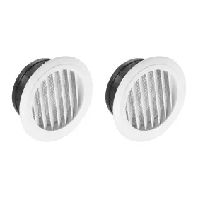 Zaplyte 680811646309 2pcs 6 Inch Round Air Vent Craft Removable Screen Grille Slanted Louver