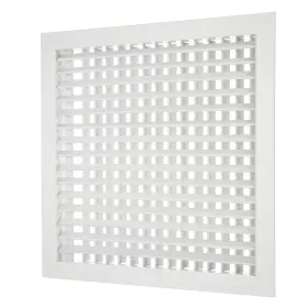 Zaplyte 683867362377 16 Inch X Aluminum Double Deflection Adjustable Air Supply Diffuser White