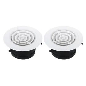 Zaplyte 745060724427 2pcs 4 Inch Round Air Vent Adjustable Grill Soffit With Screen Rotate Type
