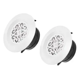 Zaplyte 782685359887 2pcs Round Air Vent 4 Inch Adjustable Pattern Screen Grille Cover Louver