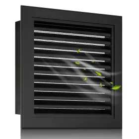 11251414 Zepoty 14 Inch X Aluminum Gable Vent With Screen - Stylish Louvered Vents For