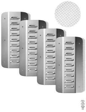 Svent-4p Zepoty 4-pack Stainless Steel Shipping Container Air Vents Inch Heavy-duty Rust-free