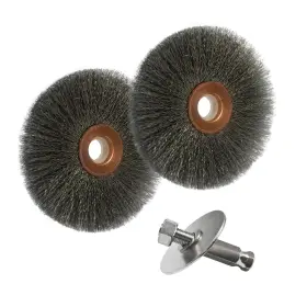 Bt-m08 Zerint Wire Brush Kit 3 Inch Heavy Duty - 2 Pack With Universal Adapter R