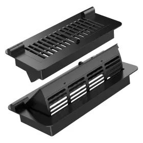 Zexana 751779857905 Floor Vent Covers 4 X 10 Inch Adjustable Air Deflectors For Home Blac