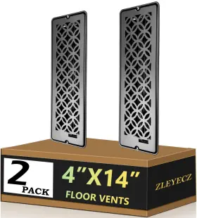 Zleyecz 717504584362 4x14 Floor Register Ac Vent Cover Air Vents All Steel He