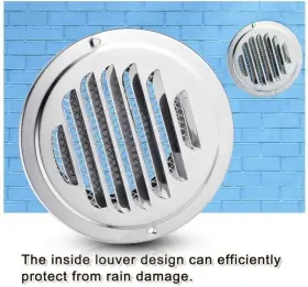 Zonon 445011615646 4 Pcs Inch Stainless Steel Air Outlet Vents Round Soffit Louver #2