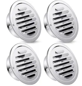 Zonon 445011615646 4 Pcs Inch Stainless Steel Air Outlet Vents Round Soffit Louver