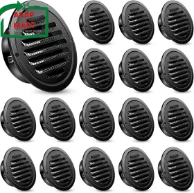 Hu-zonon-318280 Zonon 18 Pcs 4 Inch Black Stainless Steel Air Outlet Vents Cover Bulk Round Ceil