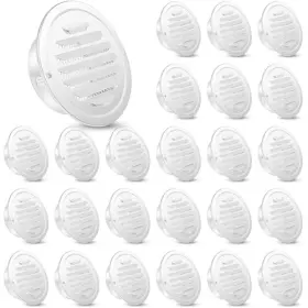 Zonon Hu-zonon-7862 24 Pcs Stainless Steel Soffit Vents 4 Inch Round Dryer Vent Cover With