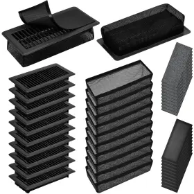Jax-zonon-615 Zonon 40 Pcs 4 X 10 Floor Register Set Include Metal Vent 4x10 Inch Black