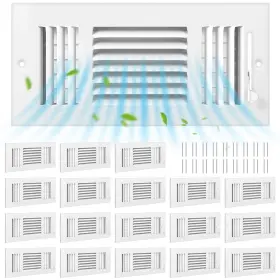 Jax-zonon-818 Zonon 18 Pcs 12 X 4 Inch Air Ceiling Vent Covers 3 Way White Register