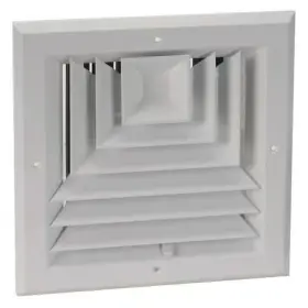 4mjj2 Zoro Select 6 In Square 3-way Multilouver Diffuser White
