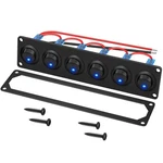 Rvboatpat 6 Gang Rocker Switch Panel 12V Round Toggle 3 Pin Blue.... Fixed Price $23.84.