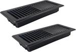 2-PACK 4X10 Black Steel Floor Register Vent Covers Adjustable Air Grille. Fixed Price $24.99.
