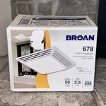 New Broan 678 50 Cfm Ventilation Fan + Light Combo Bathroom Nutone 2.5 Sones Usa. Fixed Price $79.69.