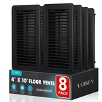 Voisen Floor Register 4X10, 8 Pack Black Vents,heavy Duty Stee.... Fixed Price $50.62.