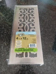 Hampton Bay Classic Scroll 4 In. X 12 Steel Floor Register Brushed Nickel. Fixed Price $20.00.