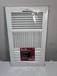 Everbilt 14" X 8" Steel Wall Ceiling Register White Hvac Vent Smooth Damper. Fixed Price $25.00.