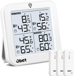 Obet Indoor Outdoor Thermometer Wireless Weather Station With 3 White. Fixed Price $33.75.