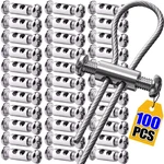 100/10PCS Steel Wire Rope Cable Clamp Metal Copper Clip Adjustable Screw F. Fixed Price $14.96.