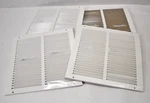Lot Of 4 Proselect White Return Grilles 1/2" Spaced Fins 12" X PSRGW1212. Fixed Price $29.99.