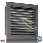 Zepoty 24 X Gray Aluminum Gable Shed Screen Fits 22 Opening. Fixed Price $110.38.