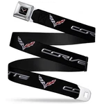 Seatbelt CORVETTE/C7 Logo Black/silver/red 1.5" Wide 32-52 Inches .... Fixed Price $45.36.
