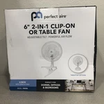 Perfect Aire 1PAFD6 12 In. H X Speed Clip-on Or Table Fan. Fixed Price $26.18.