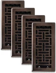 Decor Grates (4-PACK) AJH410-RB Oriental Floor Register, 4X10 Inches, Rubbed Bro. Fixed Price $85.99.