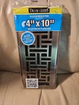 Decor Grates AJH410-NKL Floor Register 4" X 10" Nickel. Fixed Price $21.00.