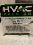 26" X 34" Cube Core Eggcrate Return Air Grille - Wide Inches High. Fixed Price $39.00.
