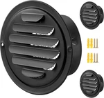 Gisafai 2 Pcs Round Soffit Vent Cover 4 Inch Stainless Steel Louvered Grille. Fixed Price $12.84.