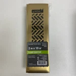 Hampton Bay Floor Register Vent Cover Brushed Gold 2"X10" Lattice Interwoven. Fixed Price $13.84.