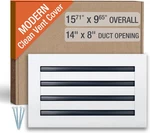 Clean Modern Ac Vent Cover 14 X 8 (duct Opening Cutout) - Decorative White Air. Fixed Price $69.96.