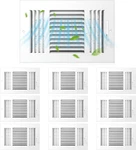Zonon 10 Pcs 6 X Inch Air Ceiling Vent Covers 3 Way Sidewall Reg. Fixed Price $116.69.
