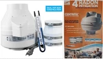Complete Home Radon Mitigation Fan System Kit Quiet Gas Reduction Monitor Pvc. Fixed Price $188.35.