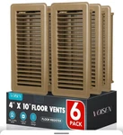 Voisen Floor Register 4X10, 6 Pack Brown Vent Covers, Heavy Duty Steel .... Fixed Price $30.00.