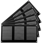 Repa Market 5-PACK 12X6 Inch Air Vent Cover/black Galvanized Steel Louvered. Fixed Price $116.58.