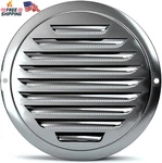 4'' Stainless Steel Air Vents, Round Louver Grille Cover Wall Ventilation. Fixed Price $13.78.