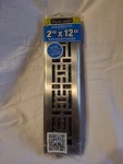 Decor Grates In. X 12 Steel Brushed Nickel Oriental Design Floor Register. Fixed Price $14.99.