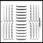 Hvac Premium 12"W 12"H Duct Opening Fixed 3-WAY, White. Fixed Price $69.89.