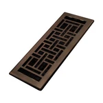 4X12 Rubbed Bronze Floor Register Oriental Steel Easy Install Decor Grate. Fixed Price $26.79.