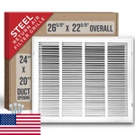 Handua 24X20 Steel Return Air Filter Grille Vent Cover Hvac Cold Intake Whit. Fixed Price $93.72.
