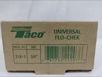 Taco 218-3 3/4" Ips Cast Iron Flo-chek Valve, New. Fixed Price $39.99.