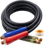 15 Ft Air Hose Assembly Set Straight Heavy Duty Line, Black. Fixed Price $84.98.
