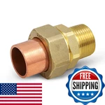 Supplygiant Everflow DDNV0114 1-1/4 No Lead Copper Union Fitting Sweat To Male. Fixed Price $56.83.